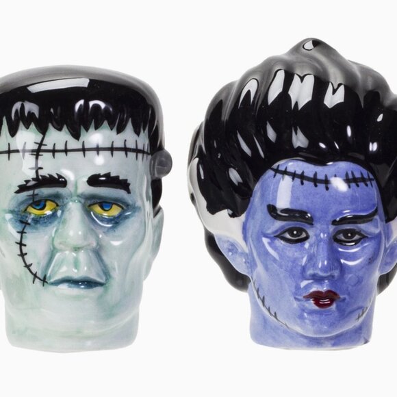 MR & MRS FRANKENSTEIN SALT AND PEPPER SHAKER SET new in box - Picture 1 of 3